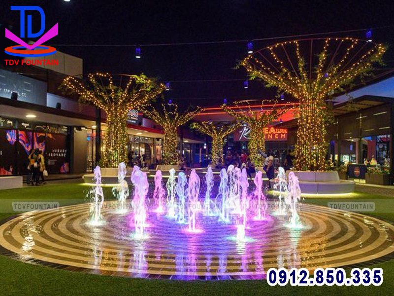 Đài phun nước âm sàn trung tâm thương mại