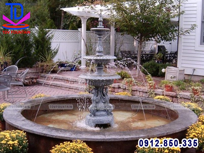 Lắp đặt đài phun nước sân vườn