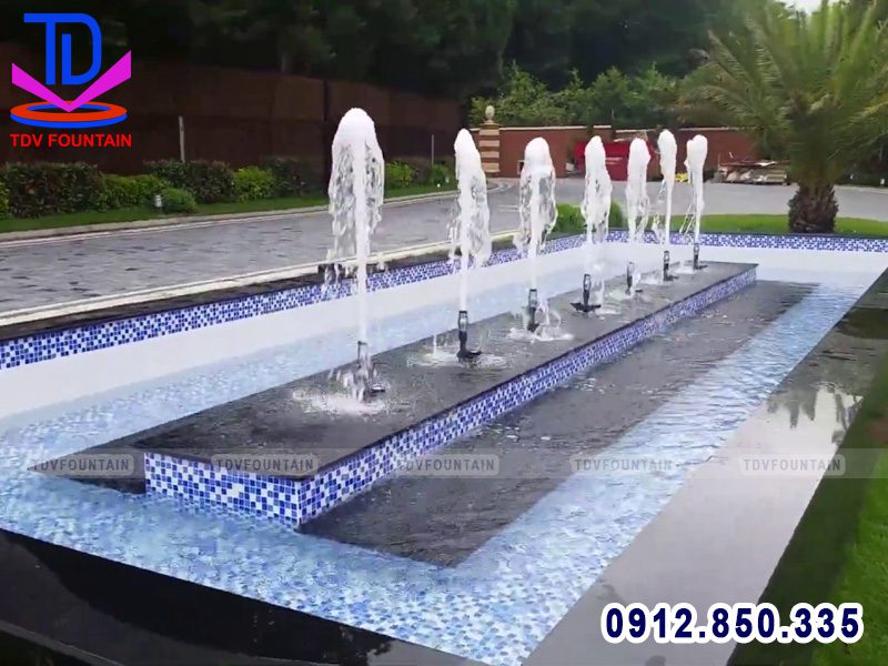 Lắp vòi phun sủi cho bể hình chữ nhật