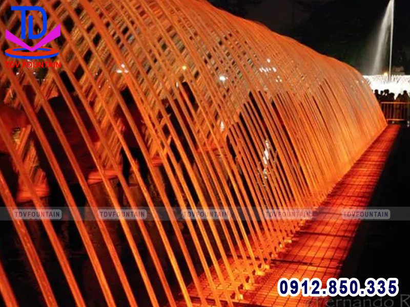 Sân phun nước tạo hiệu ứng mái vòm