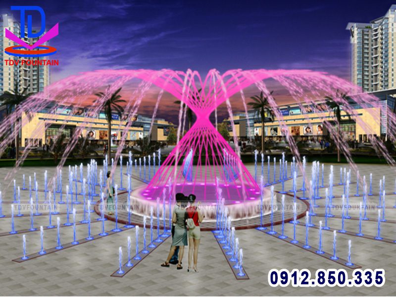 Thiết kế nhạc nước quảng trường hiệu ứng 3