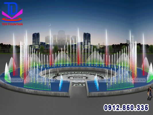Thiết kế đài phun nước quảng trường thành phố