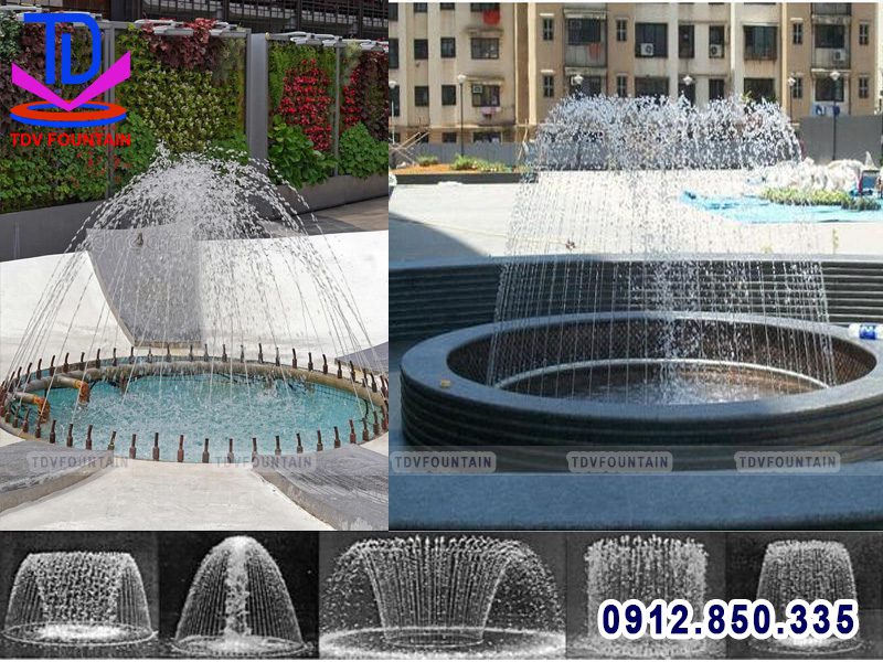 Các hiệu ứng được thiết kế từ vòi phun tia nước