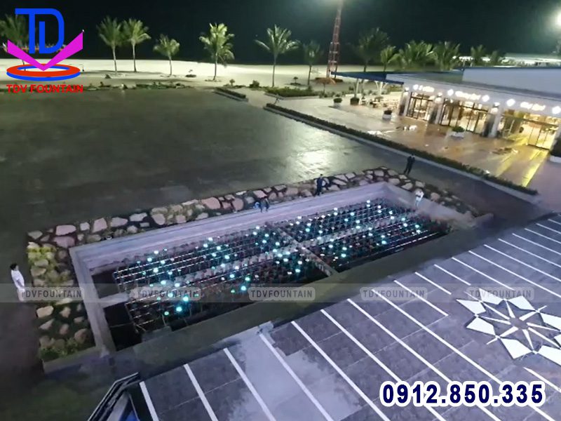 Chạy thử hoạt động đèn âm nước DMX cho sàn nhạc nước