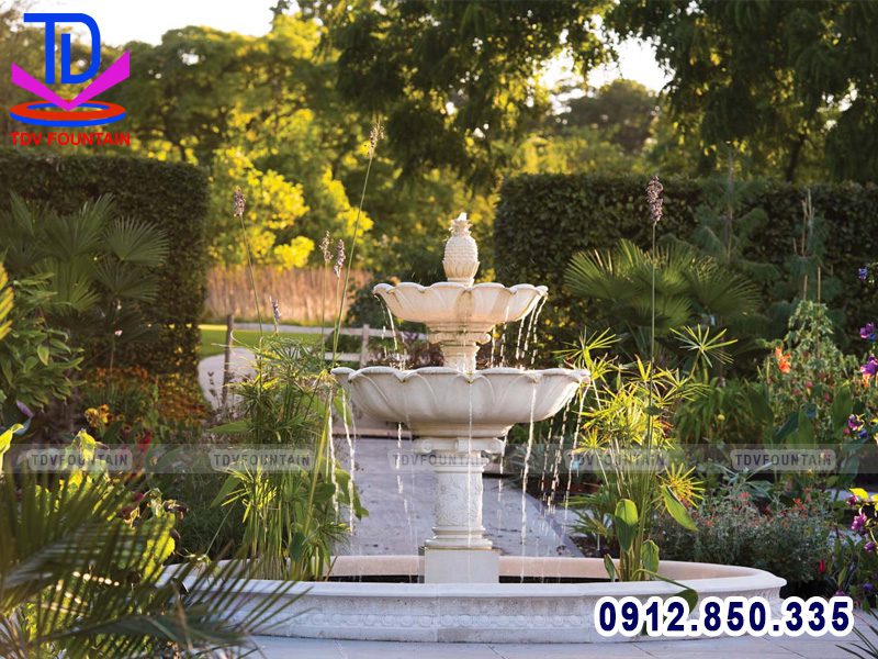 Đài phun nước phong thủy bằng đá