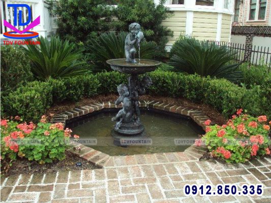 Đài phun nước tượng đá phong thủy