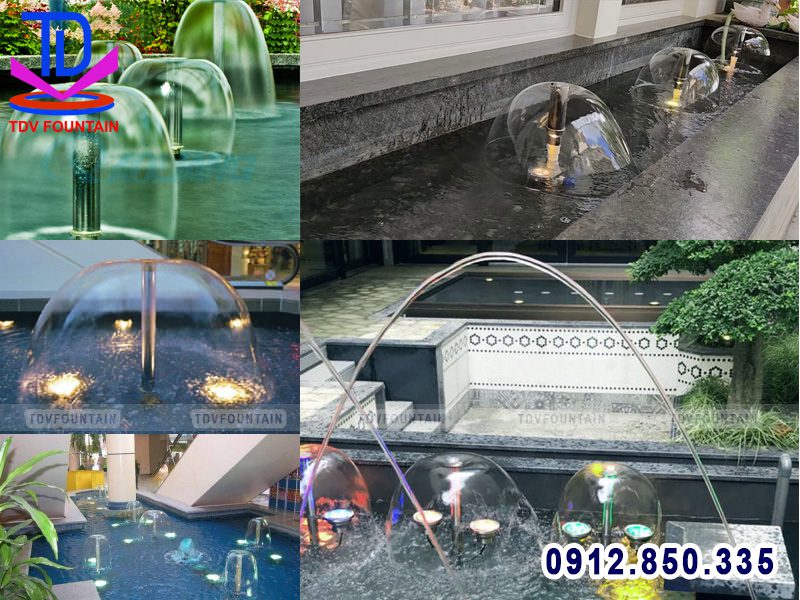 Hiệu ứng phun nước hình nấm (dù, chuông nước)