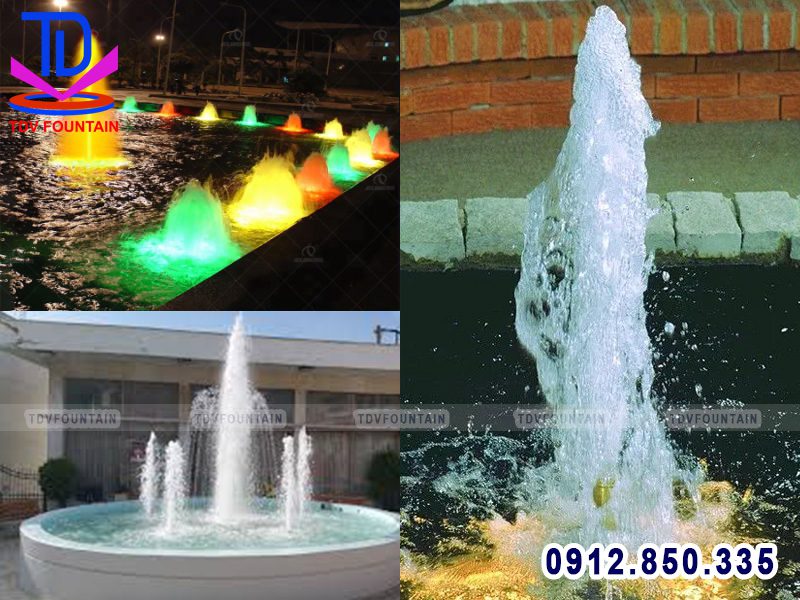 Hiệu ứng phun nước tạo hình cây thông