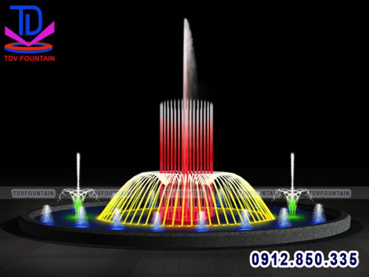 Bể tròn phun nước cho công viên