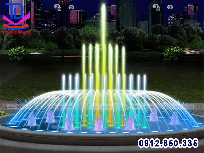 Đài phun nước hình tròn đường kính 5m