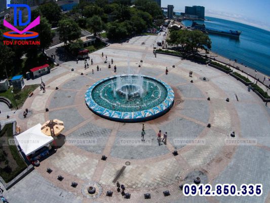 Đài phun nước khu du lịch biển