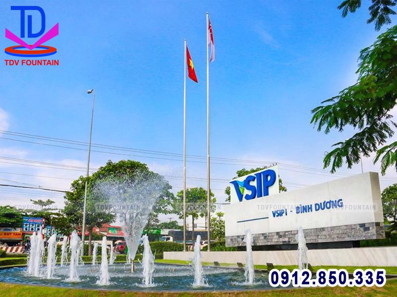 Đài phun nước lắp cho khu công nghiệp