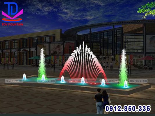 Đài phun nước mini phố đi bộ