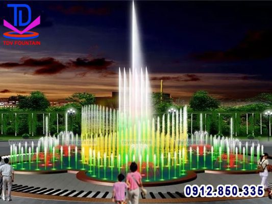Đài phun nước nghệ thuật lắp cho công viên