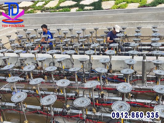 Đấu nối hệ thống đèn âm sàn bánh xe