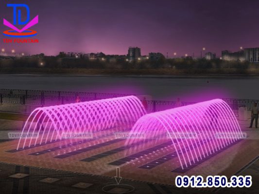 Sân phun nước lắp cho phố đi bộ