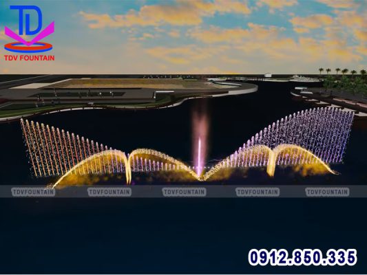 Thiết kế dựng phim nhạc nước 3D trên sông hồ