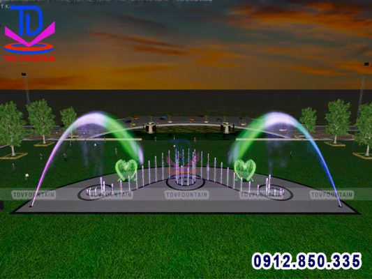 Thiết kế dựng phim nhạc nước âm sàn thị xã An Nhơn - Bình Định
