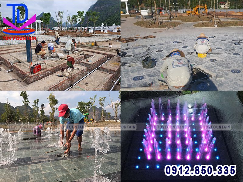 Thiết kế thi công sàn phun nước tại Sơn La