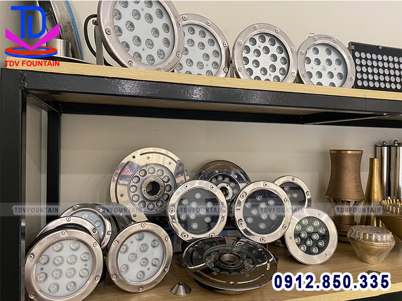 Vật tư đèn led đài phun nước toàn thân Inox