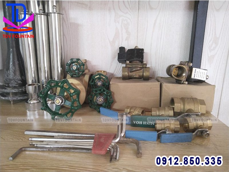 Phụ kiện van khóa, van điện từ đài phun nước