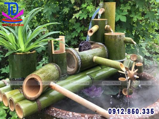 Guồng nước bằng tre độc đáo