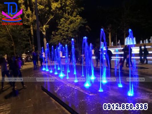 Nhạc nước âm sàn mini lắp trên vỉa hè