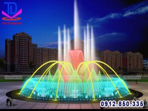 Nhạc nước hình tròn lắp cho quảng trường