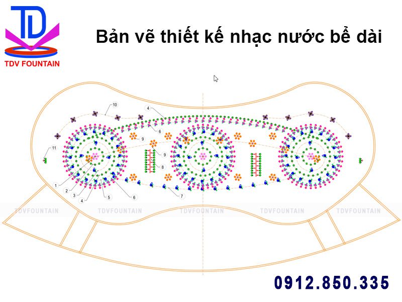 Thiết kế nhạc nước khu du lịch Tuần Châu