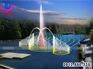 Nhạc nước phao nổi lắp trên sông hồ lớn