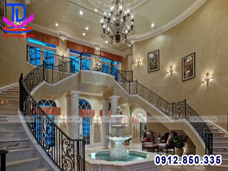 Đài phun nước 3 tầng lắp cho biệt thự