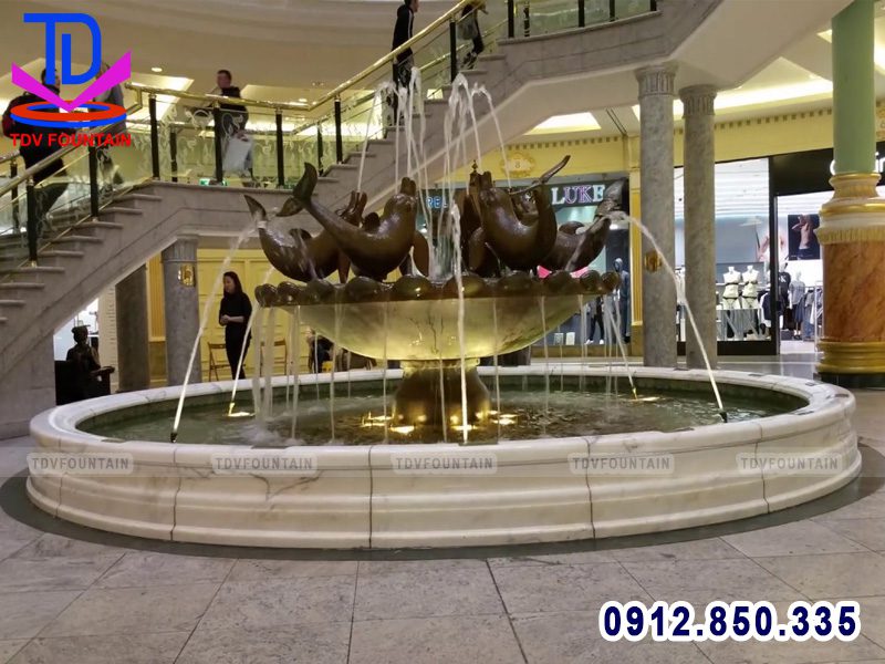 Đài phun nước bể tròn lắp trong nhà