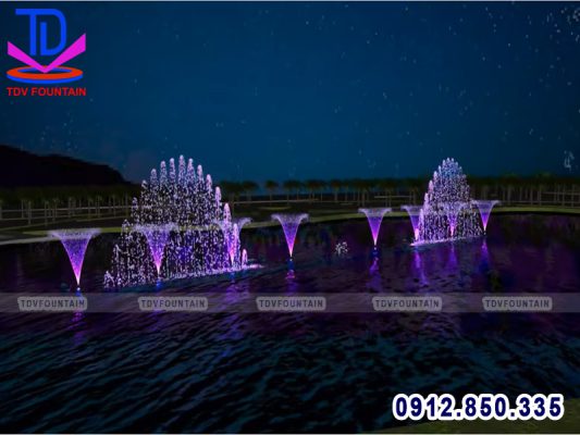 Dựng phim mô phỏng nhạc nước phao nổi dự án Mailand