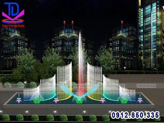 Mẫu thiết kế nhạc nước bể hình chữ nhật