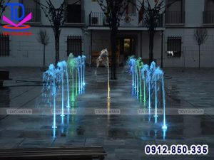Nhạc nước âm sàn mini lắp sân chơi nước
