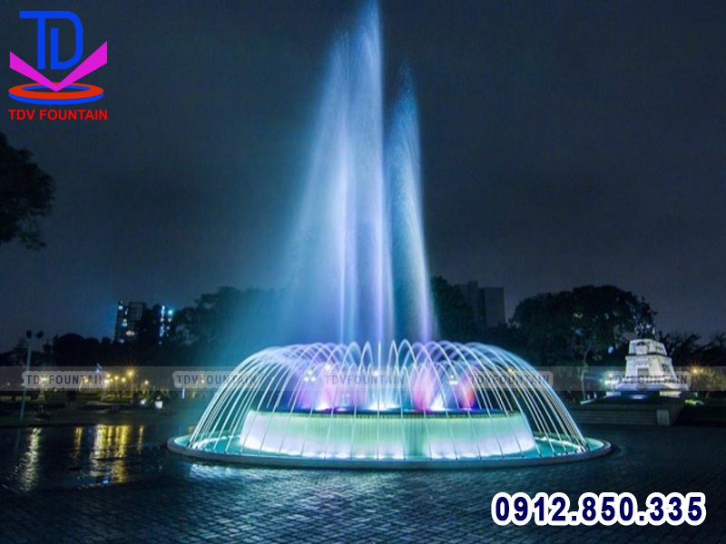 Nhạc nước bể tròn lắp cho công viên
