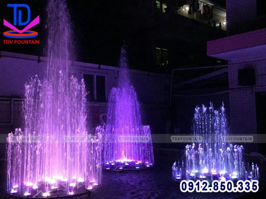 Nhạc nước hình tròn mini lắp cho biệt thự