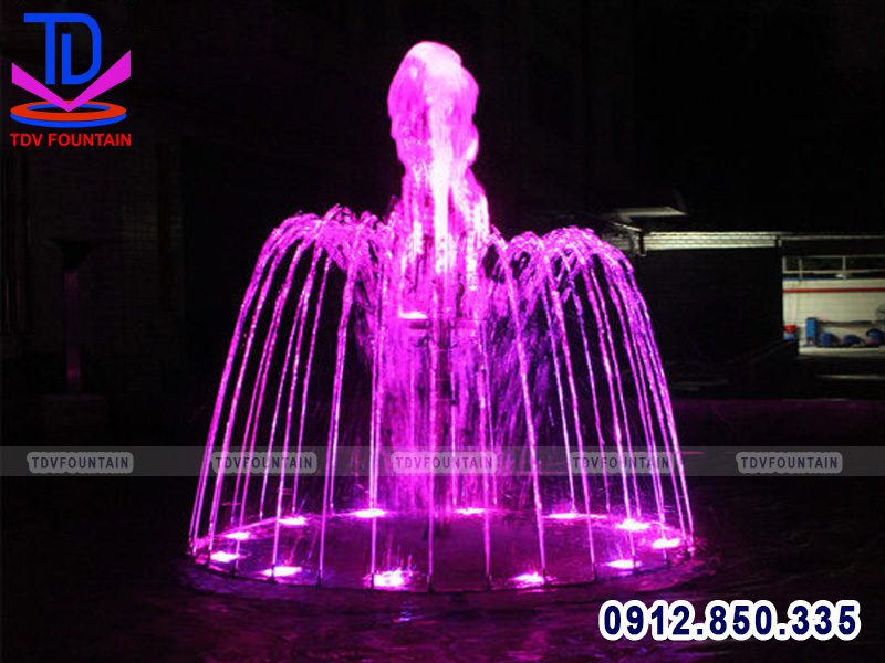 Nhạc nước hồ tròn mini lắp cho biệt thự