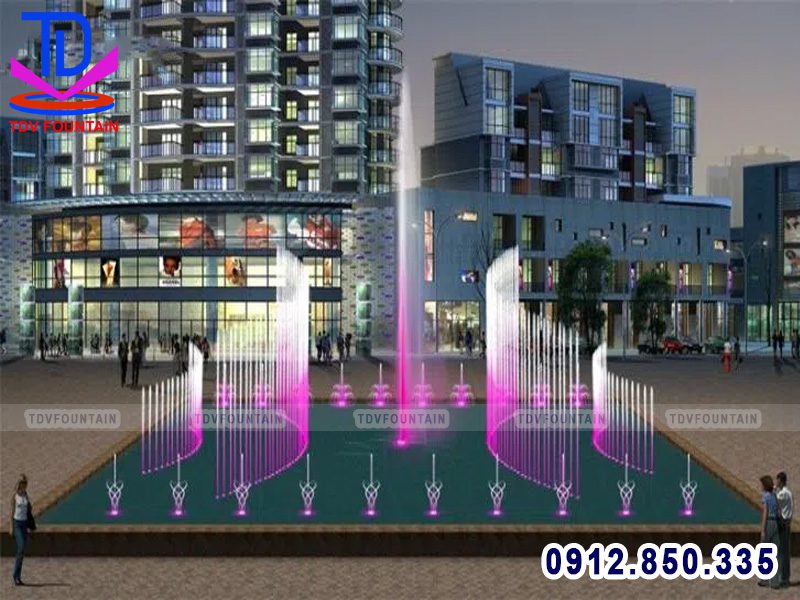 Nhạc nước lắp cho bể hình chữ nhật