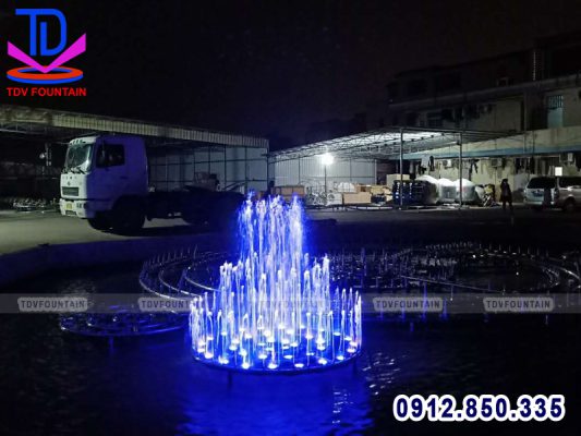 Nhạc nước mini hình tròn lắp cho biệt thự
