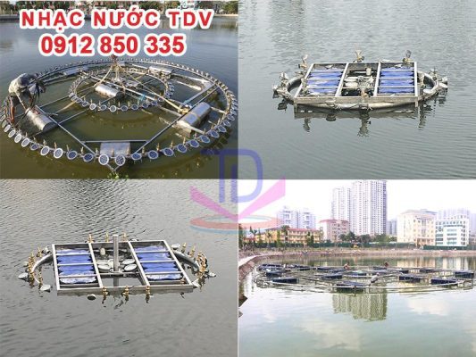 Thi công nhạc nước phao nổi trên sông, hồ. 