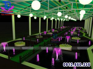 Thiết kế đài phun nước nhà hàng Sen Hồ - Hưng Yên