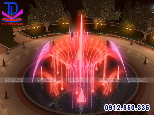Thiết kế nhạc nước bể tròn cho khu đô thị