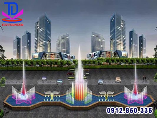 Thiết kế nhạc nước dạng bể dài cho công viên