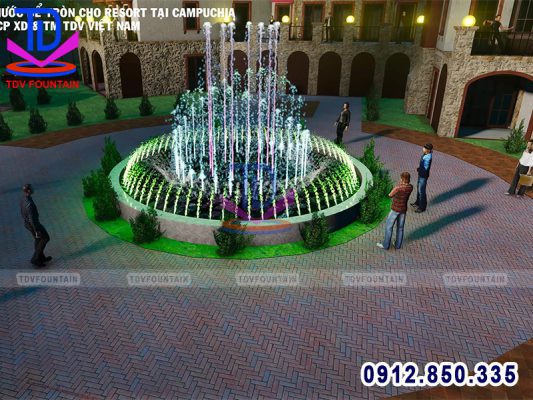 Thiết kế video mô phỏng nhạc nước bể tròn