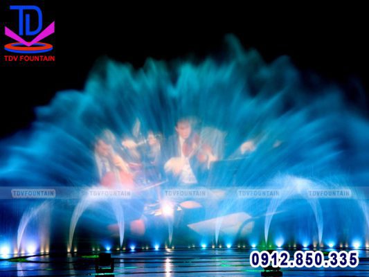 Vòi phun tạo màng nước trình chiếu lắp cho nhạc nước
