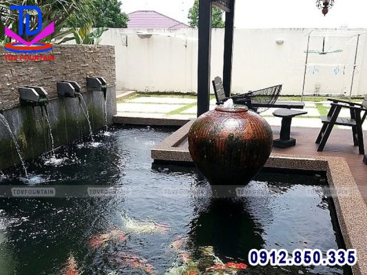 Lu phun nước lắp cho hồ cá