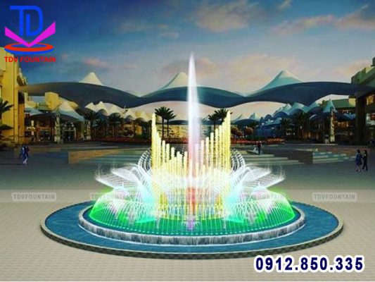 Nhạc nước bể tròn lắp cho quảng trường thành phố