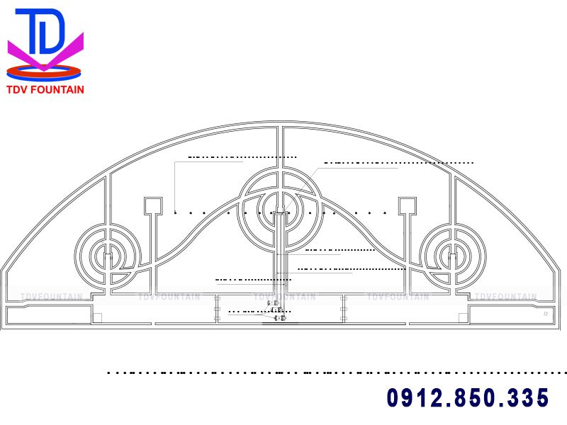 Thiết kế bản vẽ đài phun nước âm sàn