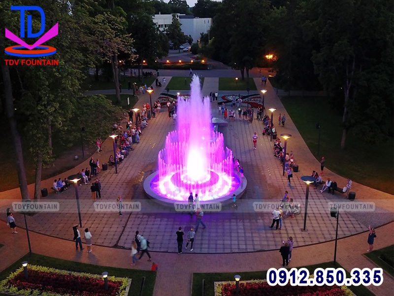 Thiết kế quảng trường nhạc nước hình tròn